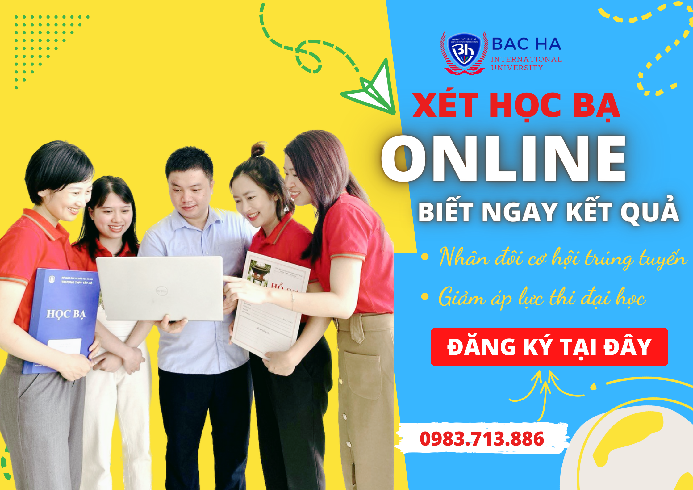 Đăng ký xét tuyển học bạ Online